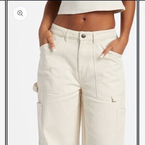 Billabong NWOT Leia Utility Style Cargo Pants Wide Leg, Hammer Loop & 6 Pockets